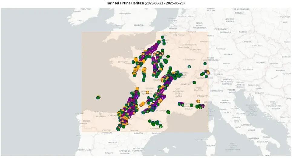 June 23-25 France Storm Track (iklim.co)